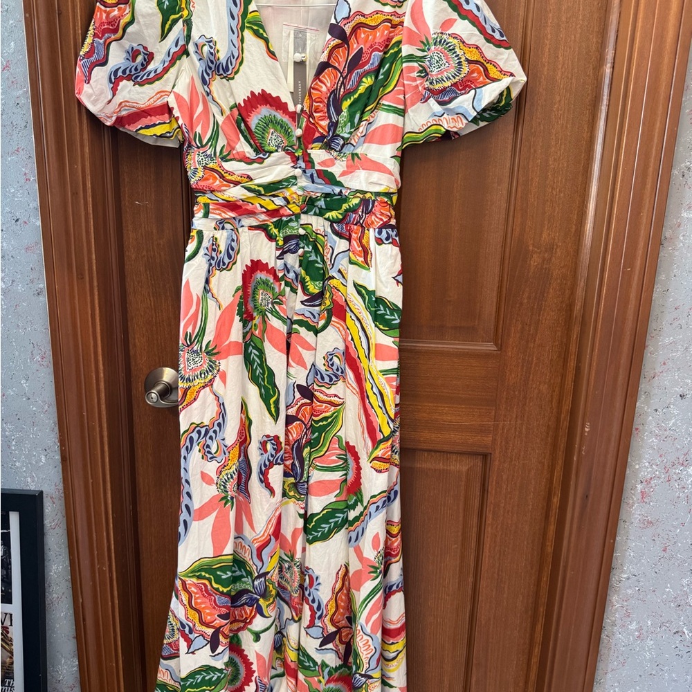 FARM Rio Colorful Floral Midi Dress